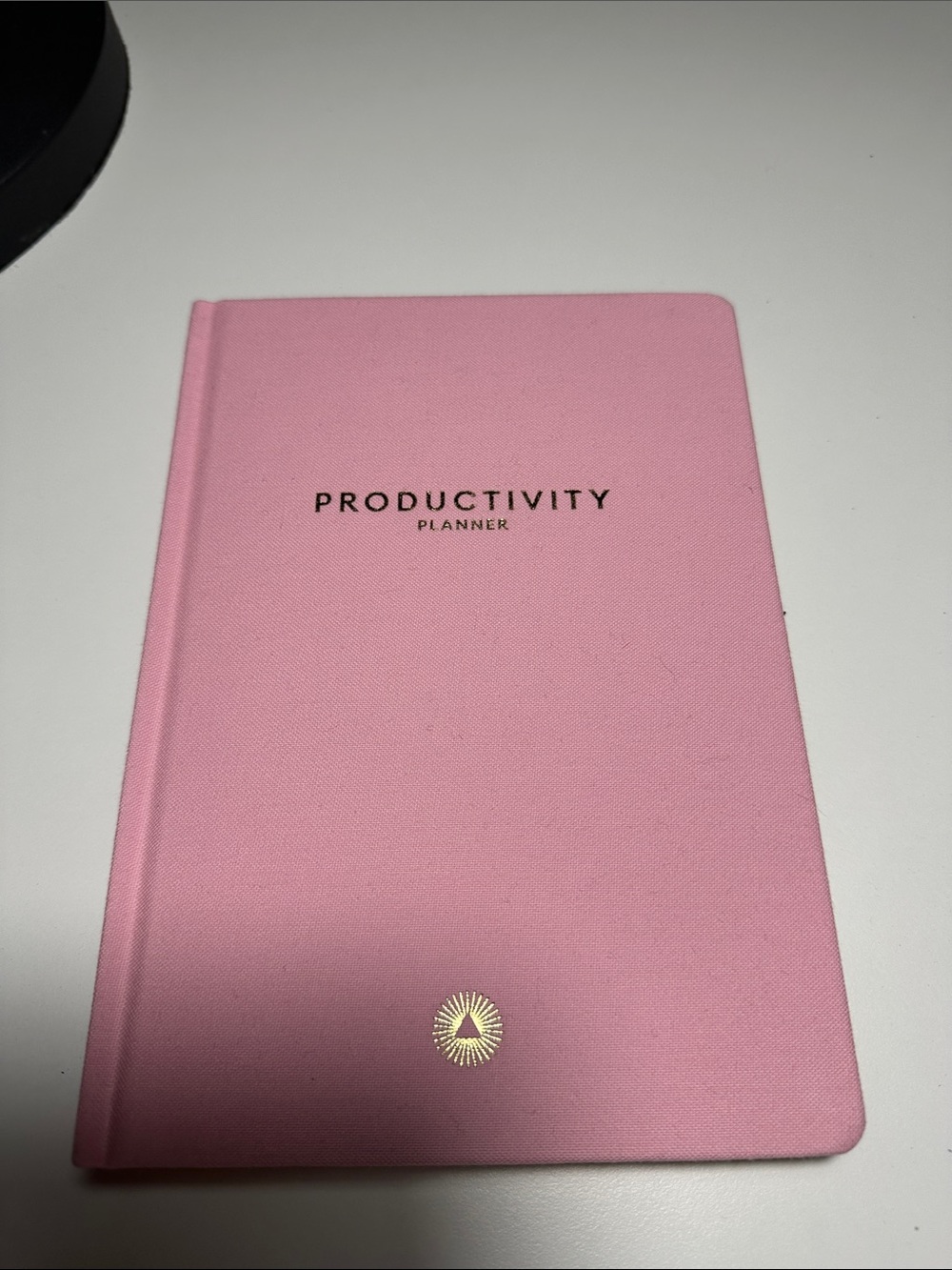 Pink Productivity Planner Hardcover Notebook with Gold Accent